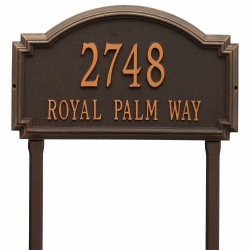 Whitehall Williamsburg Estate Lawn Address Plaque - Two Line