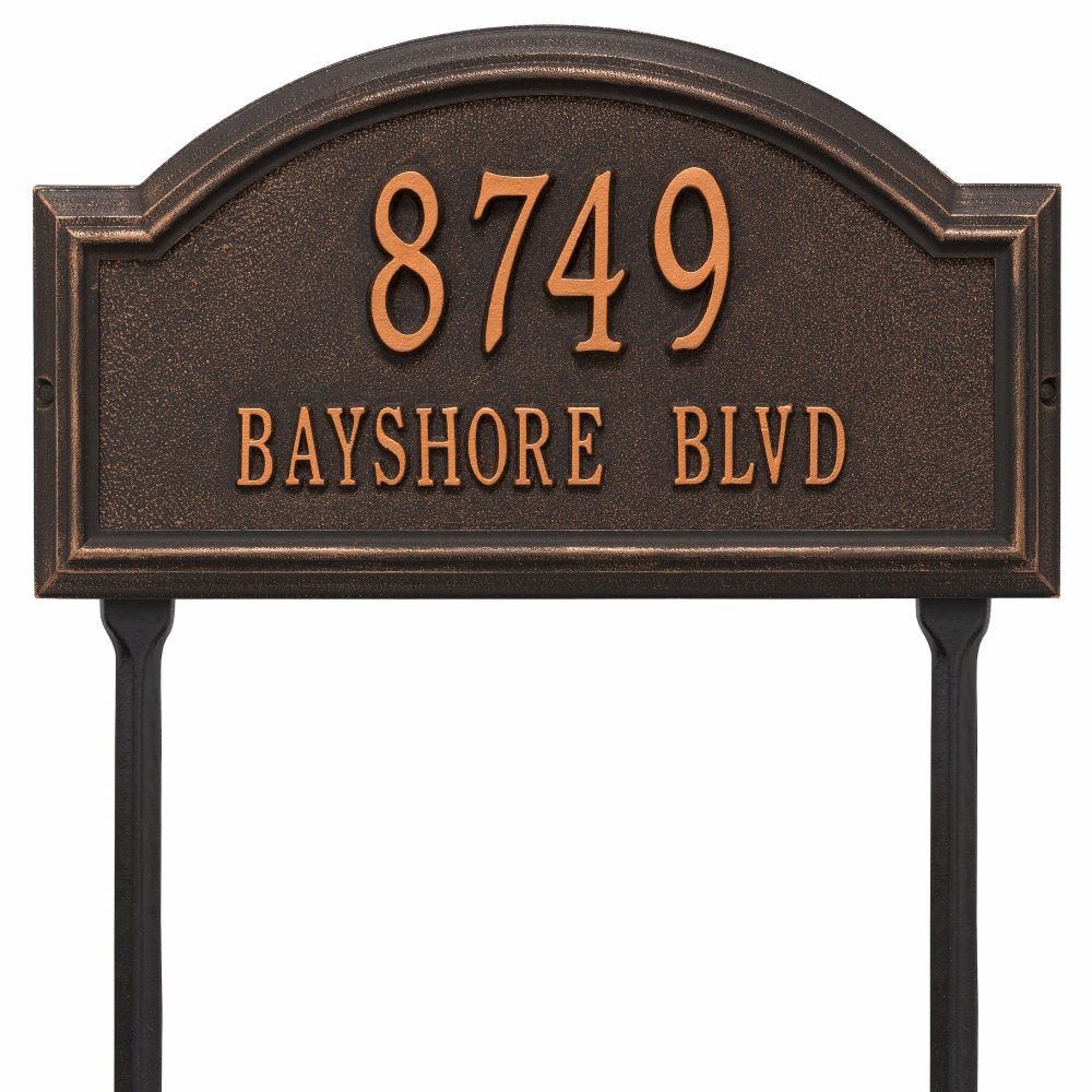 Whitehall Providence Arch Standard Lawn Address Plaque - Two Line