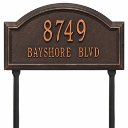 Whitehall Providence Arch Standard Lawn Address Plaque - Two Line