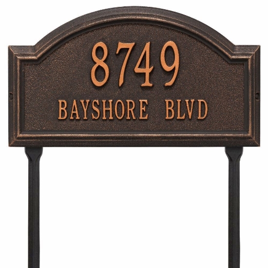 Whitehall Providence Arch Standard Lawn Address Plaque - Two Line