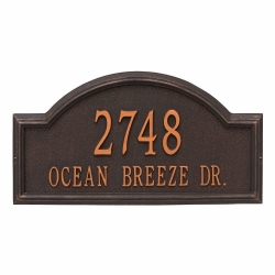 Whitehall Providence Arch Estate Wall Address Plaque - Two Line