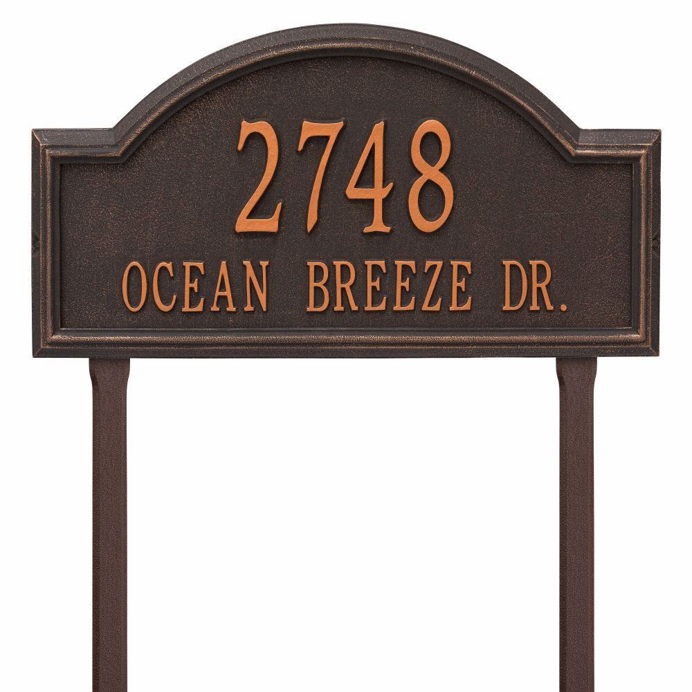 Whitehall Providence Arch Estate Lawn Address Plaque - Two Line