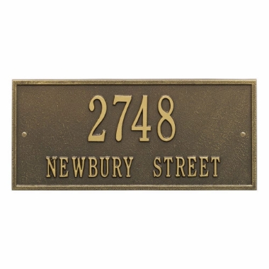 Whitehall Hartford Standard Wall Address Plaque - Two Line