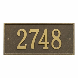Whitehall Hartford Standard Wall Address Plaque - One Line