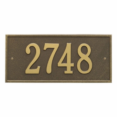 Whitehall Hartford Standard Wall Address Plaque - One Line