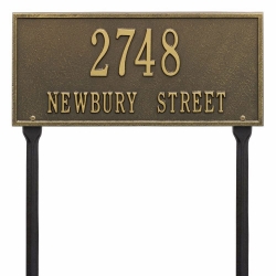 Whitehall Hartford Standard Lawn Address Plaque - Two Line