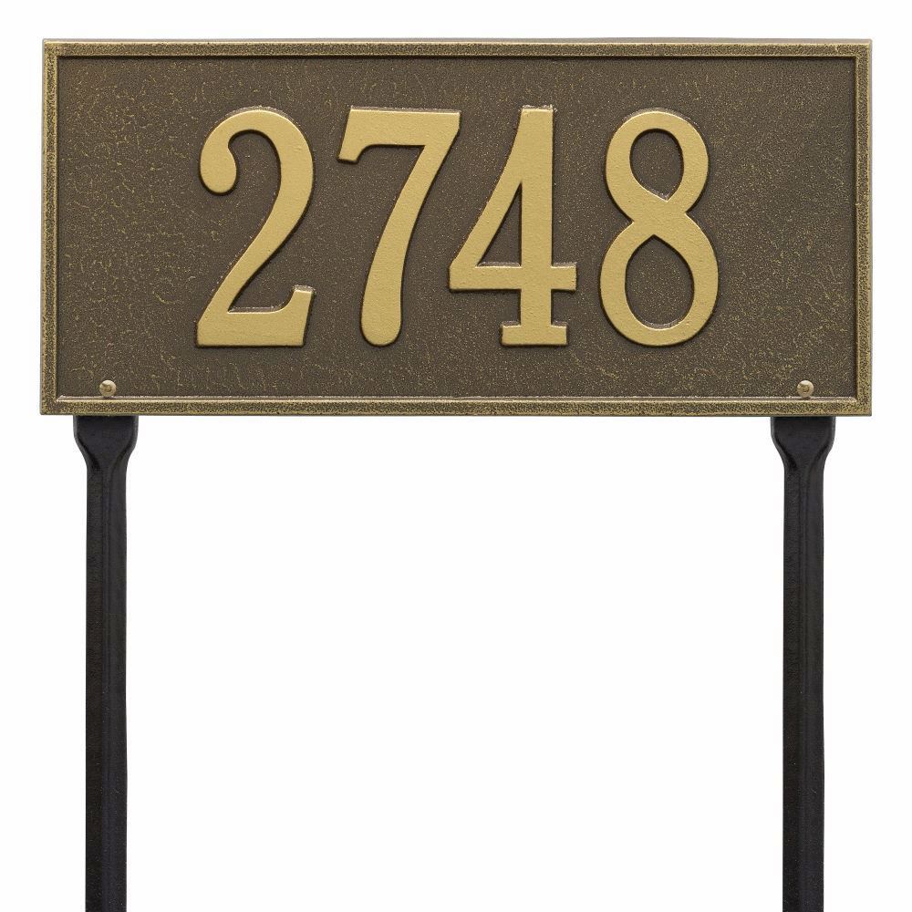 Whitehall Hartford Standard Lawn Address Plaque - One Line