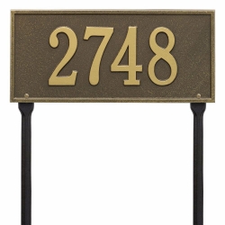 Whitehall Hartford Standard Lawn Address Plaque - One Line