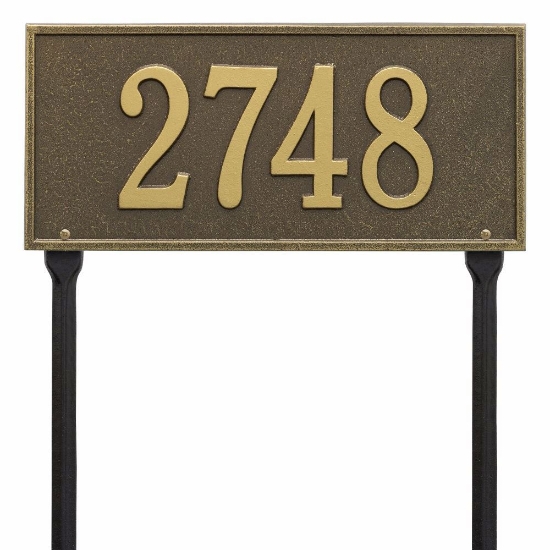 Whitehall Hartford Standard Lawn Address Plaque - One Line