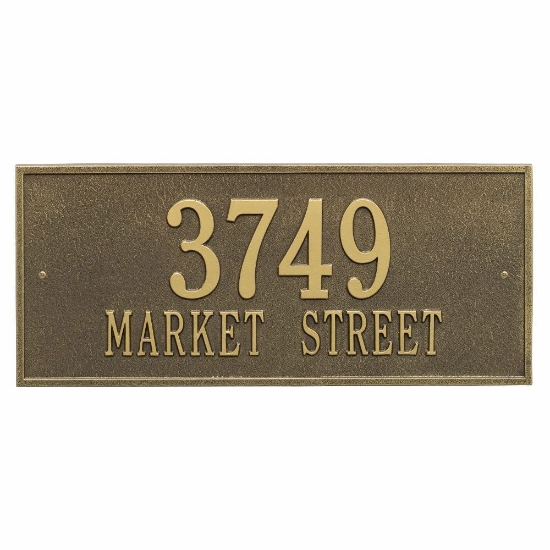 Whitehall Hartford Estate Wall Address Plaque - Two Line