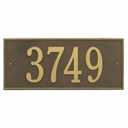 Whitehall Hartford Estate Wall Address Plaque - One Line