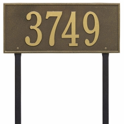 Whitehall Hartford Estate Lawn Address Plaque - One Line