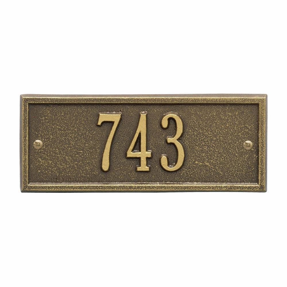 Whitehall Hartford Petite Wall Address Plaque - One Line