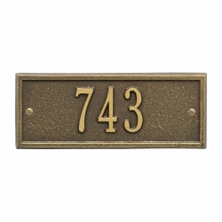 Whitehall Hartford Petite Wall Address Plaque - One Line