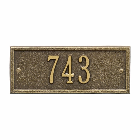 Whitehall Hartford Petite Wall Address Plaque - One Line