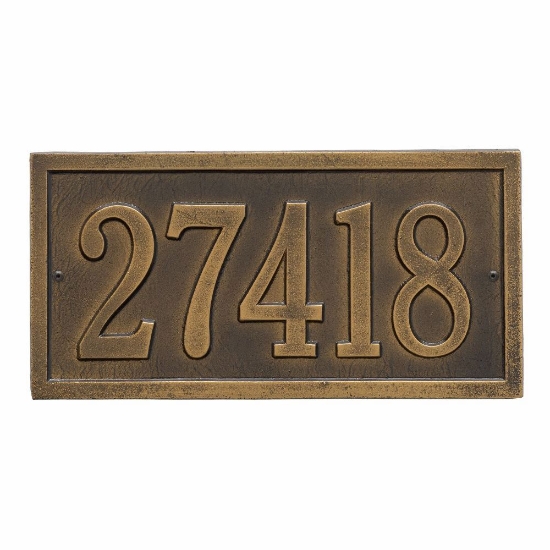 Whitehall Bismark Standard Wall Address Plaque - One Line