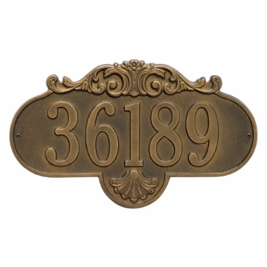 Whitehall Rochelle Grande Wall Address Plaque - One Line