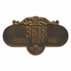 Whitehall Rochelle Grande Wall Address Plaque - Two Line