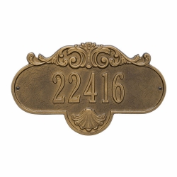 Whitehall Rochelle Standard Wall Address Plaque - One Line