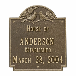 Whitehall Cardinal Wedding Plaque - Two Line