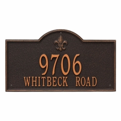 Whitehall Bayou Vista Estate Wall Address Plaque - Two Line