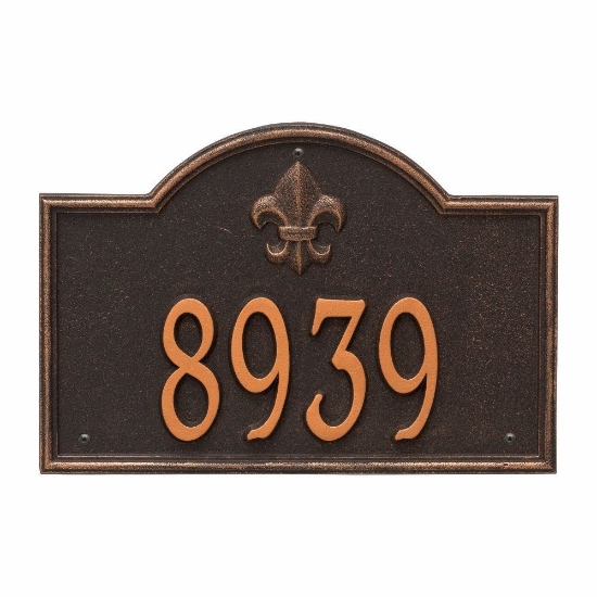 Whitehall Bayou Vista Standard Wall Address Plaque - One Line