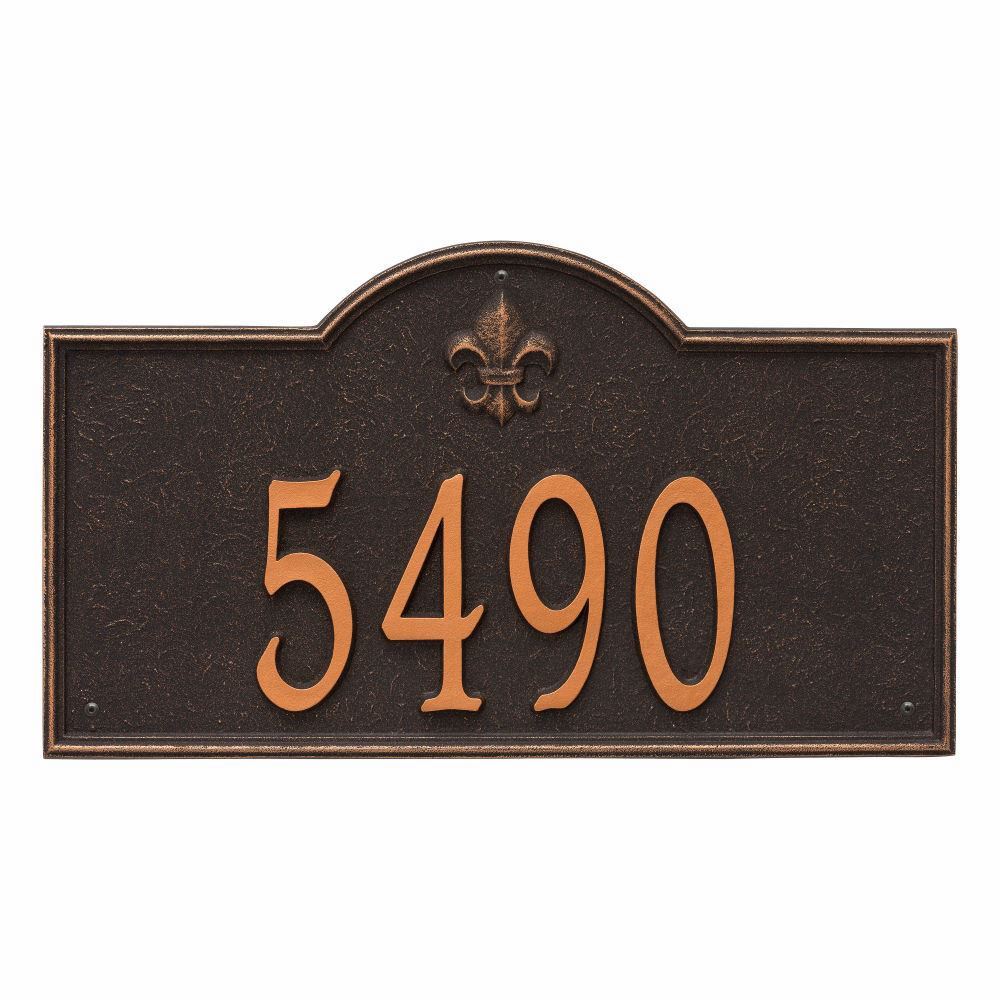 Whitehall Bayou Vista Estate Wall Address Plaque - One Line
