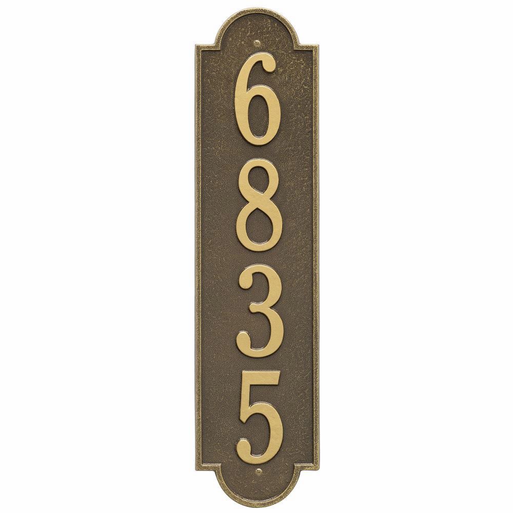 Whitehall Richmond Vertical Estate Wall Address Plaque - One Line