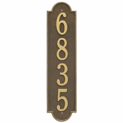 Whitehall Richmond Vertical Estate Wall Address Plaque - One Line