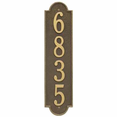 Whitehall Richmond Vertical Estate Wall Address Plaque - One Line