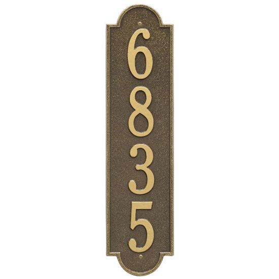 Whitehall Richmond Vertical Estate Wall Address Plaque - One Line