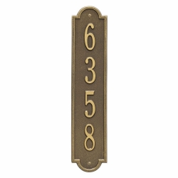 Whitehall Richmond Vertical Standard Wall Address Plaque - One Line