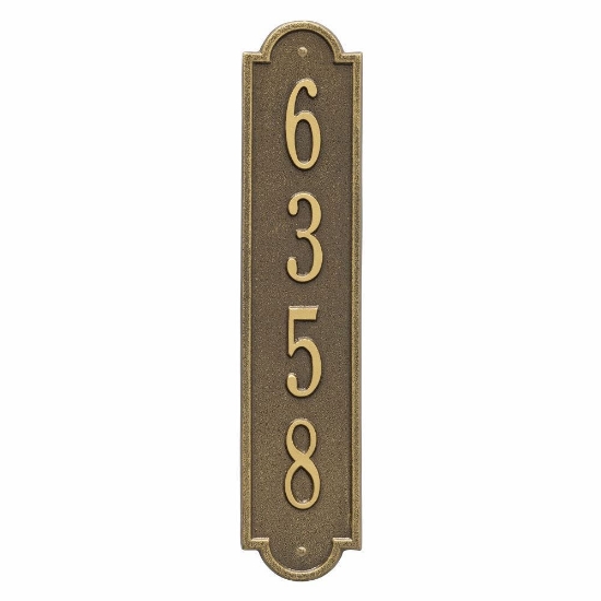 Whitehall Richmond Vertical Standard Wall Address Plaque - One Line