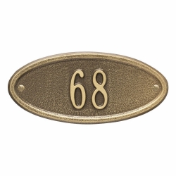 Whitehall Madison Oval Petite Wall Address Plaque - One Line