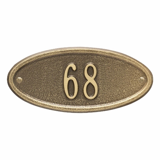 Whitehall Madison Oval Petite Wall Address Plaque - One Line