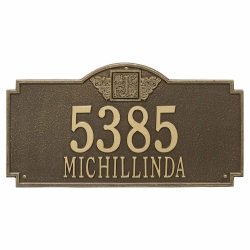 Whitehall Monogram Estate Wall Address Plaque - Two Line