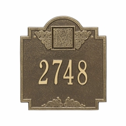 Whitehall Monogram Standard Wall Address Plaque - One Line