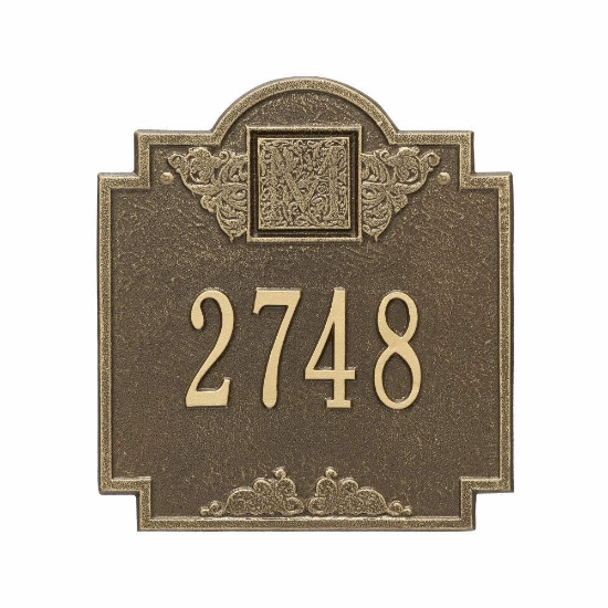 Whitehall Monogram Standard Wall Address Plaque - One Line