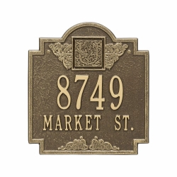 Whitehall Monogram Standard Wall Address Plaque - Two Line