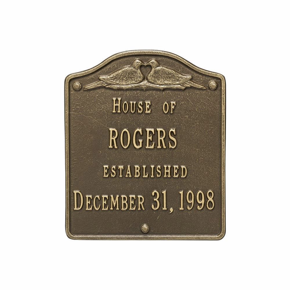 Whitehall Wedding Plaque Standard Wall Address Plaque - Two Line