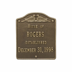 Whitehall Wedding Plaque Standard Wall Address Plaque - Two Line