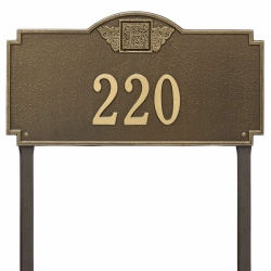 Whitehall Monogram Estate Lawn Address Plaque - One Line