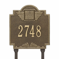 Whitehall Monogram Standard Lawn Address Plaque - One Line