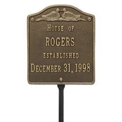 Whitehall Wedding Plaque Standard Lawn Address Plaque - Two Line