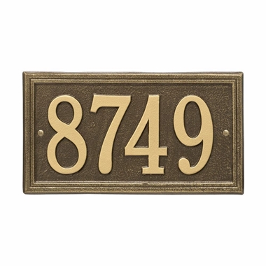 Whitehall Double Line Standard Wall Address Plaque - One Line