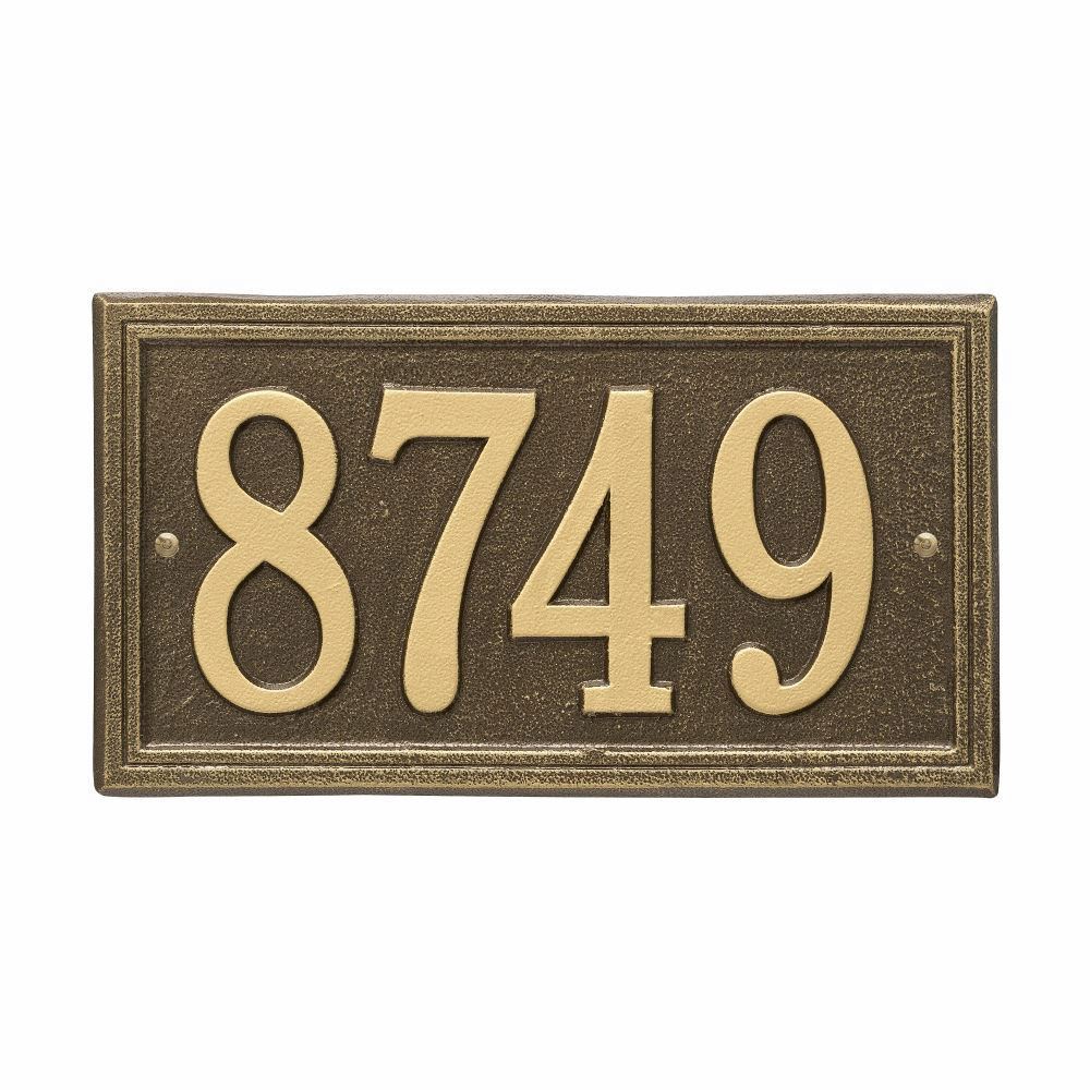 Whitehall Double Line Standard Wall Address Plaque - One Line