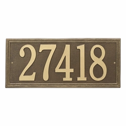 Whitehall Double Line Estate Wall Address Plaque - One Line