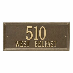 Whitehall Double Line Estate Wall Address Plaque - Two Line