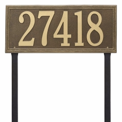 Whitehall Double Line Estate Lawn Address Plaque - One Line