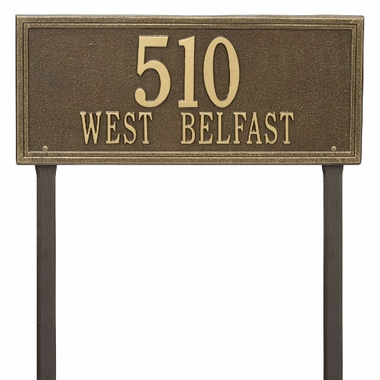 Whitehall Double Line Estate Lawn Address Plaque - Two Line